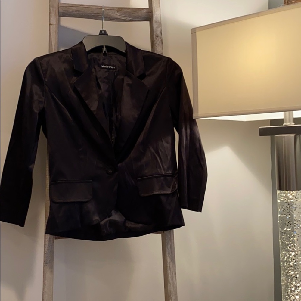 BLACK SILK BLAZER